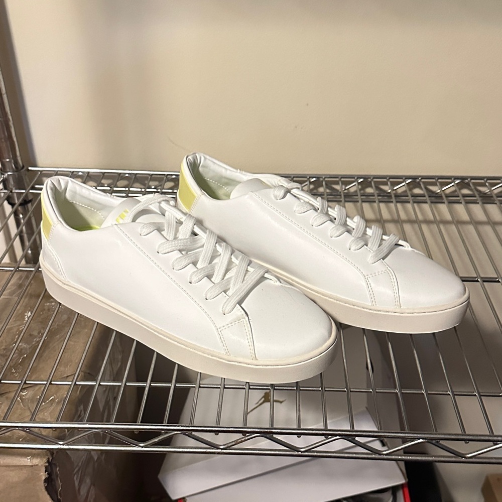White and Yellow Men's Sneakers